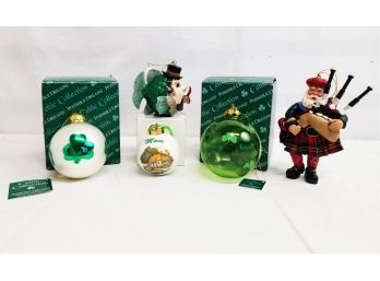 Five Irish Celtic Christmas Ornaments