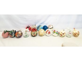 Fifteen Vintage Handmade Sparkly Ornaments