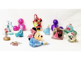 Thirteen Disney Themed Christmas Ornaments