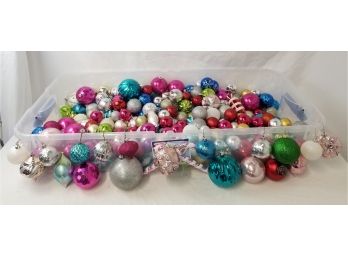 Large Lot Of Multi Colorful Christmas Tree Ornaments