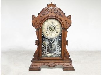 Eastlake Victorian Mantle Or Kitchen Clock By Gilbert Clock Company