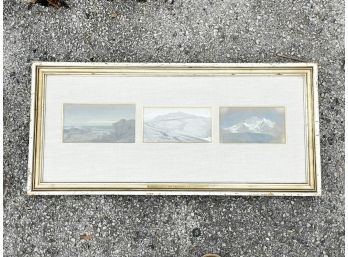 A Series Of Original Framed 19th Century Watercolors 'Sketch Group #2' By William Trost Richards (American)