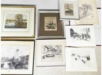 Assorted Vintage Artwork And Prints