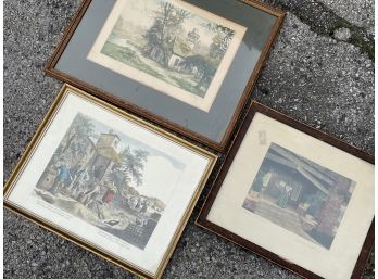 A Trio Of Antique Prints - Including Wallace Nutting