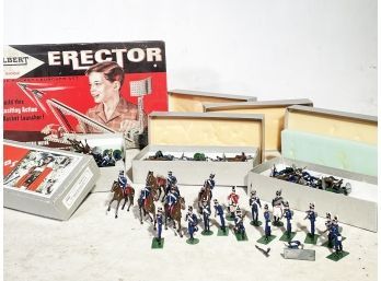 A Vintage Erector Set, And Various Toys