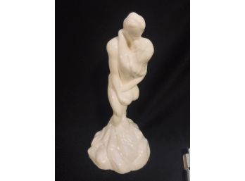 Vintage Hand-crafted Ceramic Statue - Couples Embrace