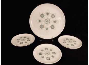 Vintage Mid-Century Dessert 'Pilgrim's Lace' Service Pieces By Taylor, Smith & Taylor