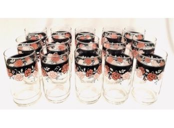 Vintage Pink, Black & White Tumblers (15ct)