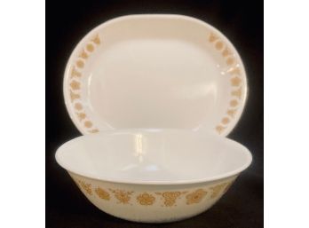 Corelle Golden Butterfly Serving Pieces