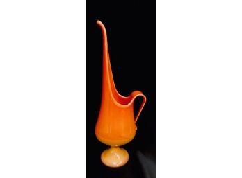 Vintage Mid Century Amberina Art Glass