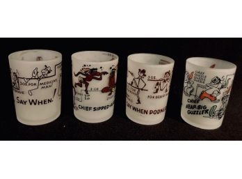 Vintage Set Of MCM Cheeky Shot Glasses (4ct)