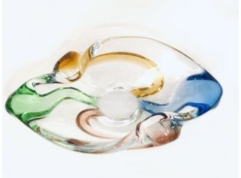 Vintage Murano Style Art Glass Ashtray