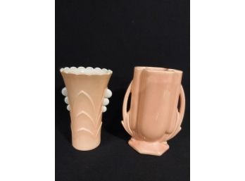 Two Fabulous Light Pink Vases