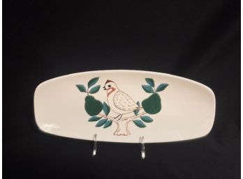 Vintage 'Partridge In A Pear Tree' Serving Dish By Holland Mold