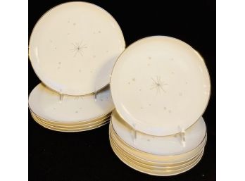 Vintage Mid-Century Atomic 'Evening Star' Plates By Syracuse China