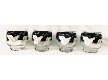 Sango Quadrille - Black Lillies - Juice Glasses (4ct)