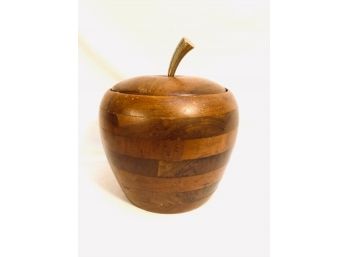 Vintage Walnut Wood Apple Ice Bucket