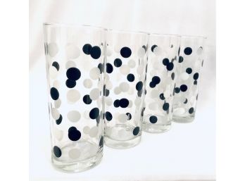 Vintage Mid-Century Swanky Polka Dot Tumblers (4ct)