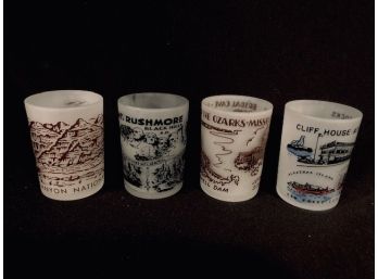 Set Of Vintage MCM National Landmark Shot Glasses (4ct)