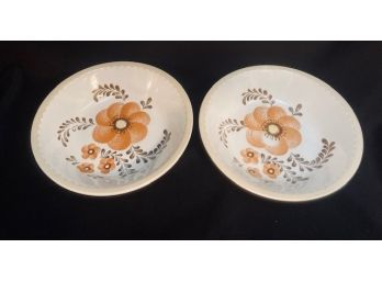 Pair Of Vintage MCM Royal China 'Jeanette' Serving Bowls