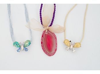 Three Fun & Pretty Necklaces, One AS-IS