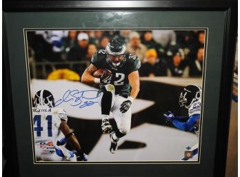 SIGNED Framed 22x26 Philadelphia Eagles Owen Schmitt Photo With COA