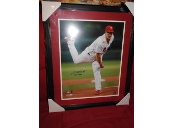 SIGNED Framed 22x26 Philadelphia Phillies  Vance Worley Photo With COA