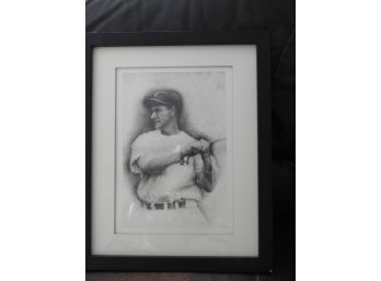 18x22 Framed Black And White Print Of Lou Gehrig