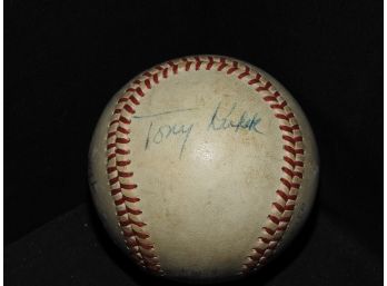 Signed NY Yankees Tony Kubek Baseball Also Monica Hart Sports Reporter & Jeff Gray