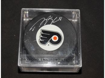 SIGNED Daymond Langkow Philadelphia Flyers NHL Hockey Plug