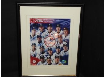 SIGNED Awesome NY YANKEES 2002 Team Photo Jeter Jorge Rivera And More See Description