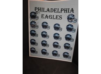 Signed Philadelphia Eagles On 20 Inch Team Football Display