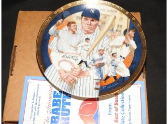 Babe Ruth 23kt Numbered Plate