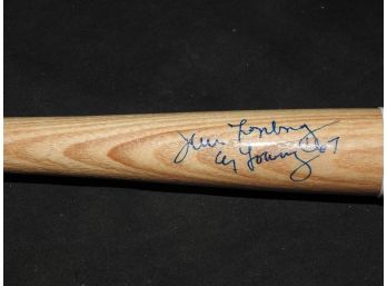 SIGNED Boston Red Sox CY Young Winner Jim Lonborg  Mini Baseball Bat