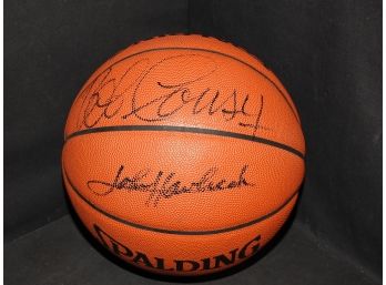 Signed HOFers Celtics Bob Cousy & John Havlicek Full Size Basketball