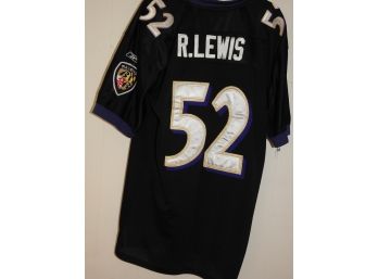 SIGNED Baltimore Ravens Superstar Ray Lewis Football Jersey