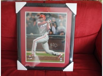 SIGNED Framed 22x26 Phillies Ben Fransisco Photo With COA