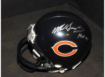 SIGNED HOFer Mike Singletary Chicago Bears Mini Football Helmet