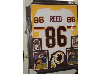 SIGNED Framed 34x32 Washington Redskins Jordan Reed Football Jersey With COA