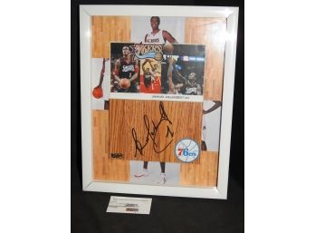 SIGNED 12x15 Philly 76ers Samuel Dalembert Actual Piece Of Hardwood And Photos With COA