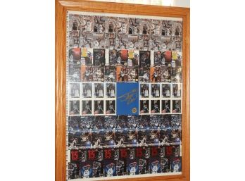 RARE Framed 32x42 Shaq Shaquille Oneil Uncut Sheet Of Skybox Basketball Cards