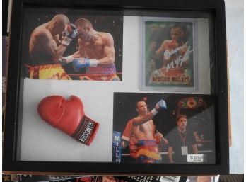 Signed Framed Bronco McKart Collage With Boxing Mini Glove With COA  10x12 Shadowbox