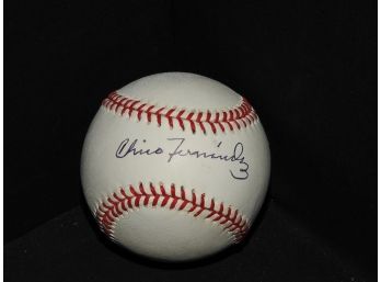 Signed NY Mets Star Chico Fernandez Baseball