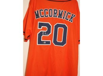 Signed Houston Astros Chas McCormick Baseball Jersey