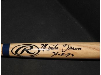 SIGNED HOFer NY Giants Monte Irvin Mini Baseball Bat