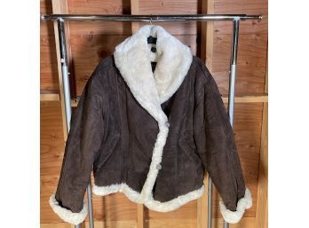 A Faux Shearling Bomber Jacket For Girls - Size M