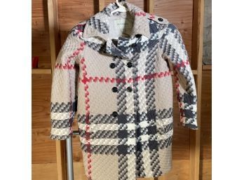 An Authentic Burberry Girls Size 8 Wool Coat