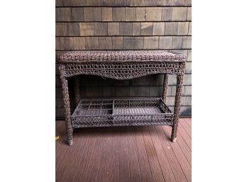 An Outdoor All Weather Wicker Buffet Table 41x16