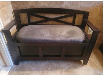 Storage Bench With X Back