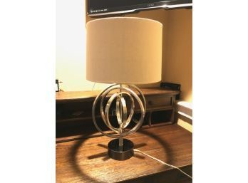 Table Lamp - Metal, White Shade